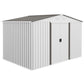 9.1' x 6.4' x 6.3' Garden Storage Shed w/ Foundation Kit Metal Tool Storage House w/ Double Doors Silver