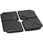 4 Piece Umbrella Base Stand Cantilever Offset Patio Umbrella Weight Plates w/ U Locking, 123 lb Capacity Water or 158 lb Capacity Sand, Black