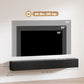 71" Floating TV Stand for TVs up to 72 Inch, Wall Mount Media Console with 2 Fluted Flip-Down Doors, Cable Hole, Black