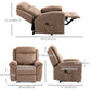 Microfiber Manual Recliner with Massage - Brown