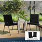 Outdoor Cushions Set of 2 for Dining Chairs, Outdoor Seat Cushions with Back, Fade-Resistant Yarn-Dyed Polyester, Black