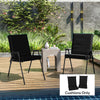 Outdoor Cushions Set of 2 for Dining Chairs, Outdoor Seat Cushions with Back, Fade-Resistant Yarn-Dyed Polyester, Black