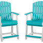 Eisely - Turquoise / White - Barstool (Set of 2)