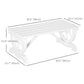 Rustic Wood Wheel Outdoor Garden Bench for 2-Person with a Unique Wheel Design on the Legs & Strong Build, White