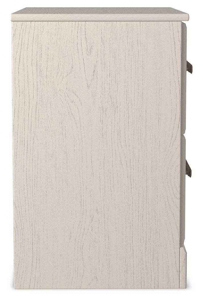 Stelsie - White - Two Drawer Night Stand - Forward Furniture