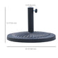 31 lbs Resin Round Market Umbrella Base Holder 19" Decorative Parasol Stand for Patio, Outdoor, Backyard, Bronze