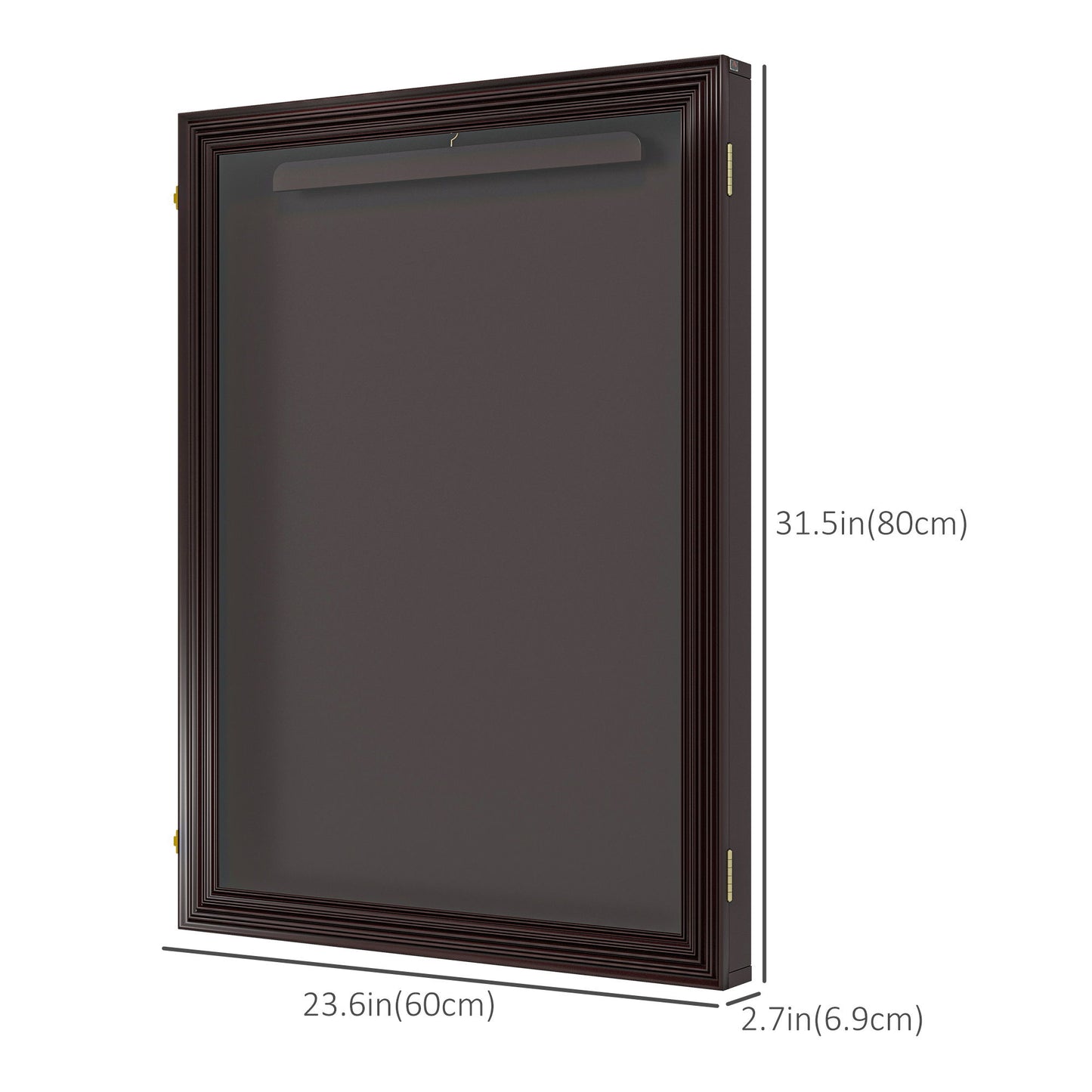 Set of 3 Jersey Display Frame Case, Acrylic Sports Shirt Shadow Box for Basketball Football Baseball, 23.5" x 31.5", Brown