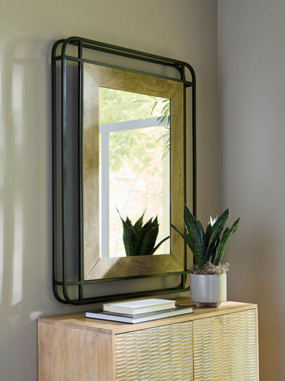Beelman - Black / Brown - Accent Mirror - Forward Furniture