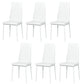 High-Back Upholstered Dining Chairs Set of 6 - White