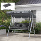 4-Piece Back and Seat Cushion Pillows Replacement and Pillows, Patio Chair Cushions Set with Ties, Grey