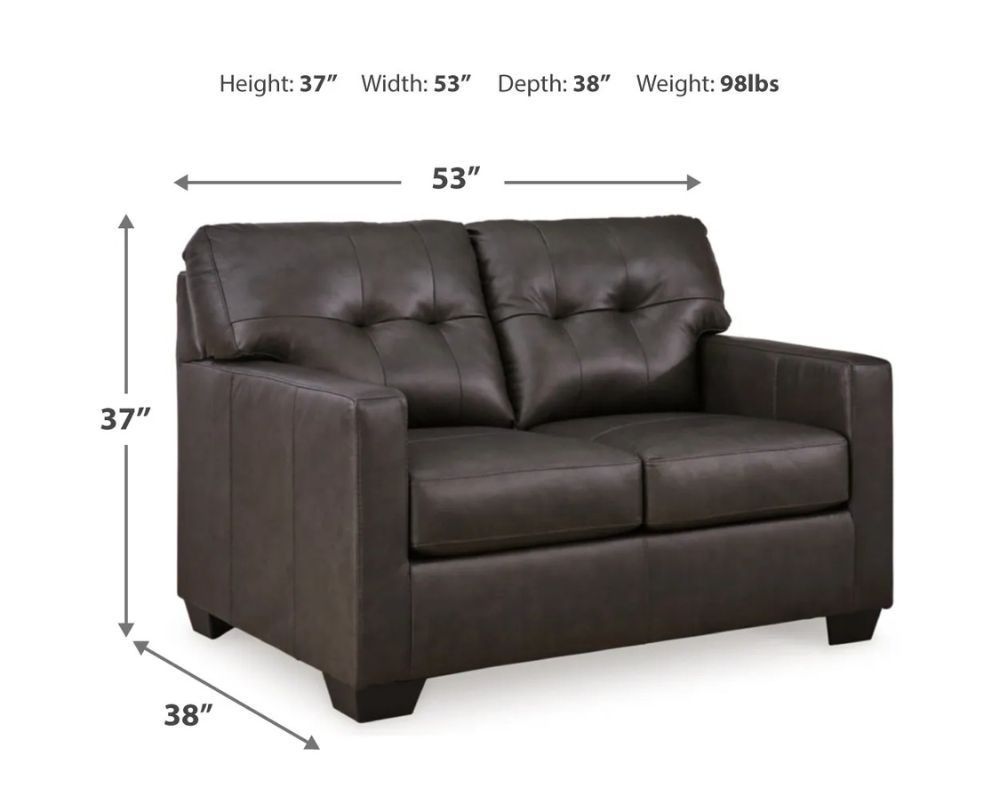 Belziani - Storm - Full Sofa Sleeper - Leather Match