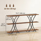 71" Industrial Console Table with 2 Shelves - Rustic Brown