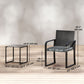 Outdoor Bistro Set, 3 Piece Wicker Patio Furniture with Mesh Seat, Glass Table, Cushions for Porch, Balcony, Grey