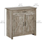 Farmhouse Sideboard Buffet with Barn Doors - Ash Grey
