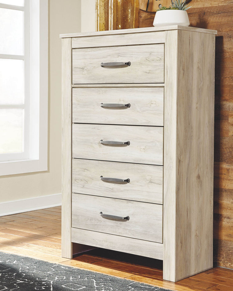 Bellaby - Whitewash - Five Drawer Chest - Forward Furniture