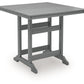 Sanctuary Beach - Square Counter Table With Umbrella Option - Dark Gray
