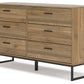 Deanlow - Honey - Six Drawer Dresser