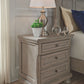 Lettner - 5 Pc. - Dresser, Mirror, Queen Panel Bed, 2 Nightstands - Light Gray