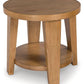 Kristiland - Light Brown - Round End Table