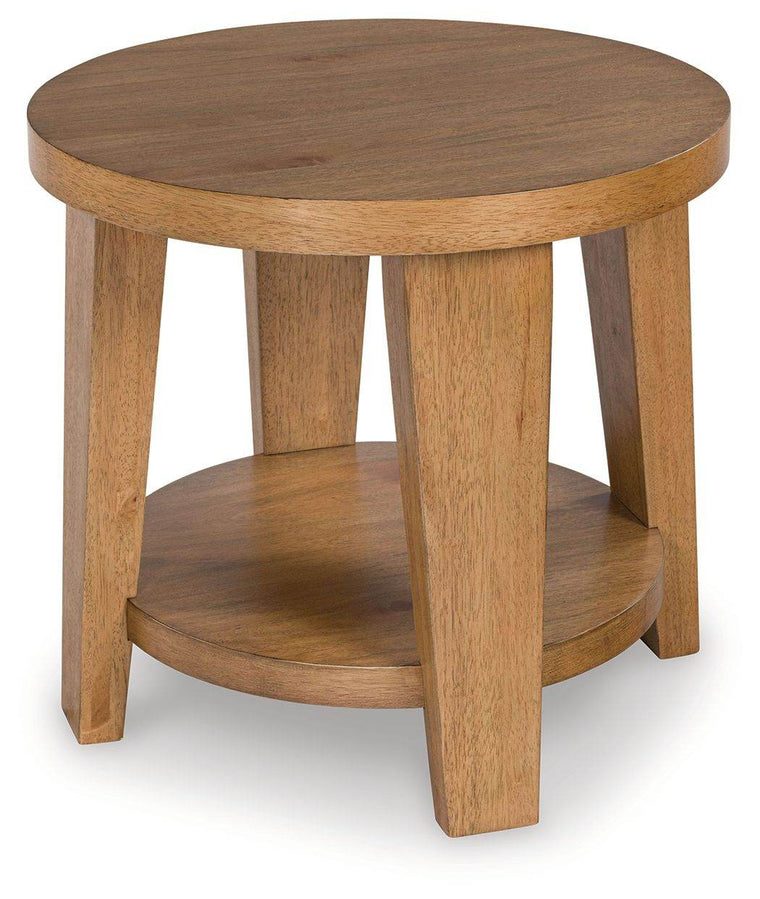 Kristiland - Light Brown - Round End Table - Forward Furniture
