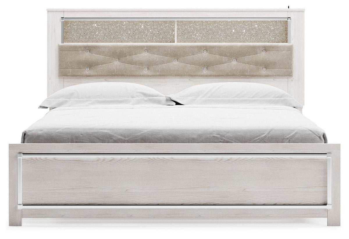 Altyra - White - King Bookcase Panel Bed - Forward Furniture