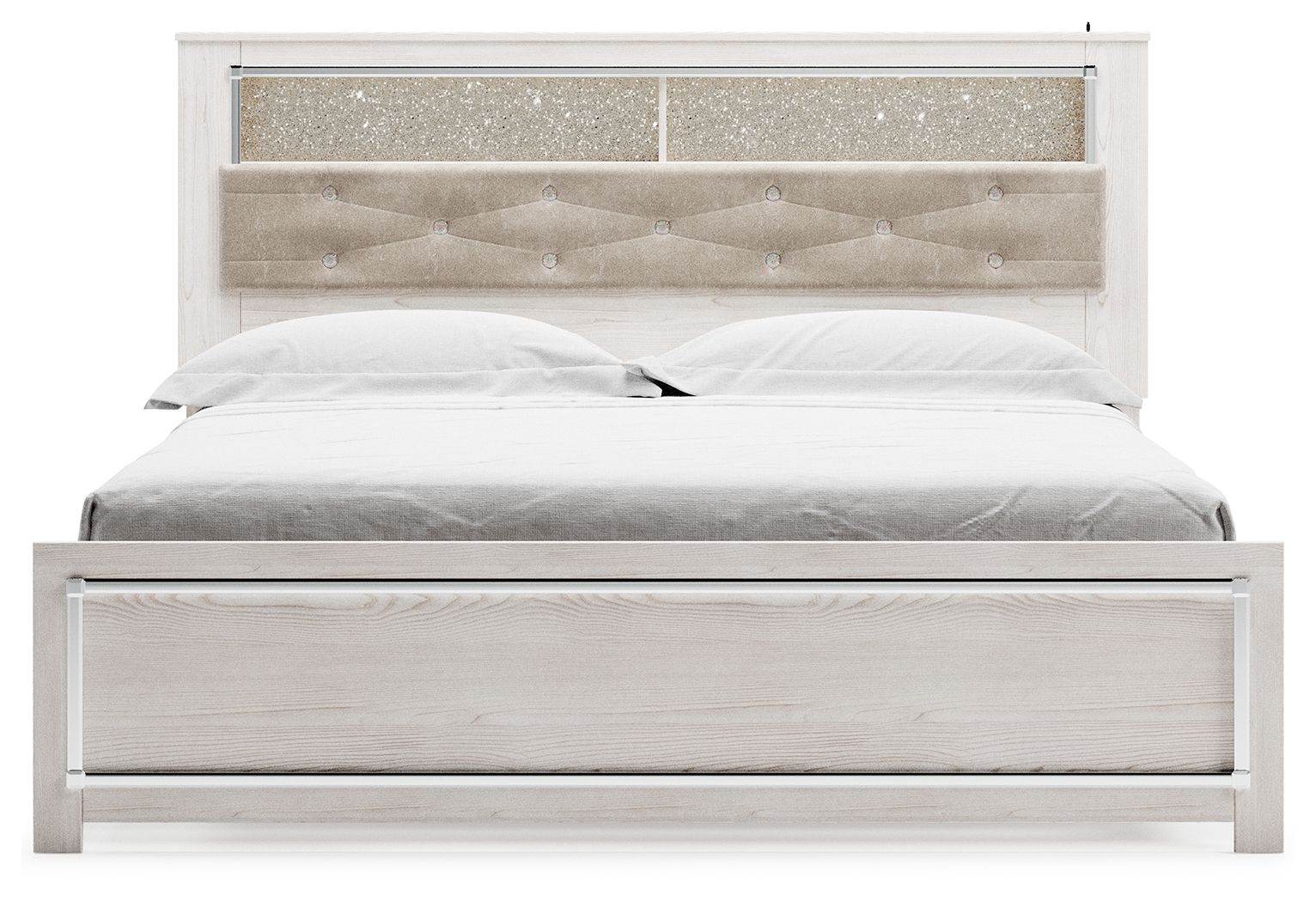 Altyra - White - King Bookcase Panel Bed - Forward Furniture