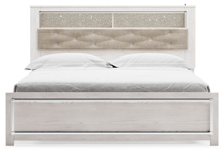 Altyra - White - King Bookcase Panel Bed - Forward Furniture
