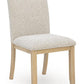 Lasinger - Dining Upholstered Side Chair (Set of 2) - Light Brown