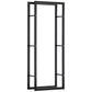 23.6" x 9.8" x 59.1" Firewood Rack Outdoor, Log Holder Fireplace Storage Rack with Handles and 220 lbs. Weight Capacity, Black