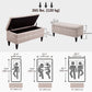 42" Tufted Storage Bench with Soft-Close Lid - Beige
