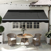 10' x 8' Electric Retractable Awning, UV Protection Sun Shade Shelter w/ Remote Controller for Deck Balcony Yard, Black