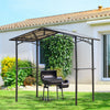 8' x 5' Hardtop Grill Gazebo Aluminium BBQ Canopy Gazebo Outdoor Canopy with Side Shelves