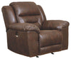Stoneland - Power Rocker Recliner - Faux Leather - Chocolate