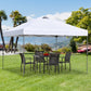 10' x 10' Pop Up Canopy Tent with Airy Top Vents and Wheeled Carry Bag for Outdoor, Garden, Patio, White