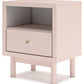 Wistenpine - Blush - One Drawer Night Stand