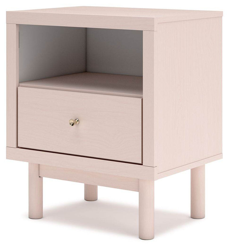 Wistenpine - Blush - One Drawer Night Stand - Forward Furniture