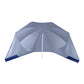 7.5FT 2-in-1 Beach Umbrella with Carry Bag, Umbrella Shelter with Silver Coated UPF50+ UV Protection and Adjustable Height for Camping, Fishing, Backyard, Blue