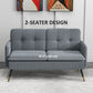 55" Loveseat Sofa, Corduroy Love Seat w/ S spring, Steel Legs and Button Tufting, Small Couch for Living Room, Dark Grey