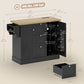 49" Kitchen Island Cart with Power Outlet - Black