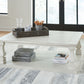 Arlendyne - Antique White - Rectangular Cocktail Table