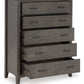 Montillan - Grayish Brown - Five Drawer Chest