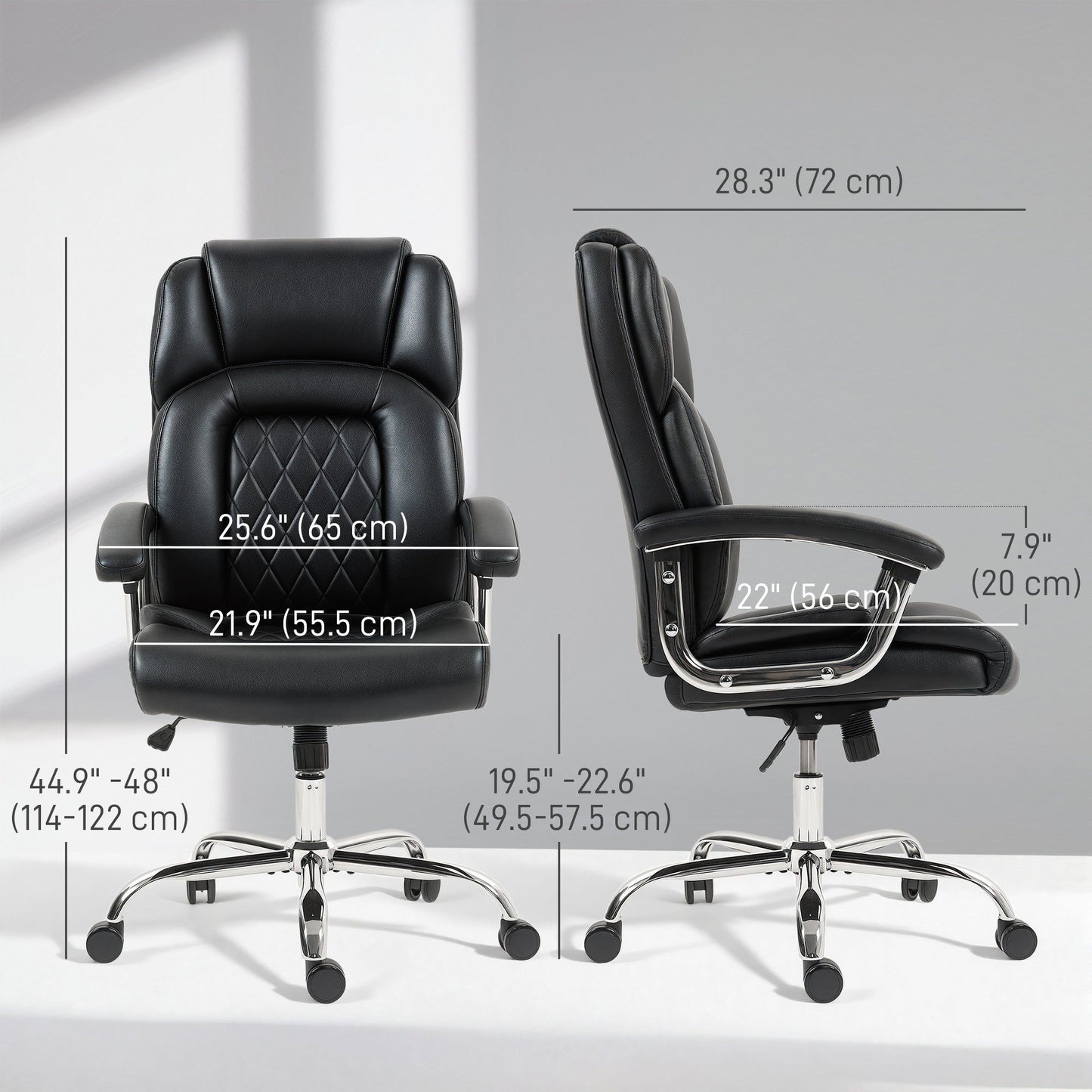 Big and Tall High-Back Office Chair, 400 lbs - Black