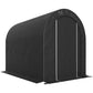 Outdoor Storage Shed, Heavy Duty Galvanized Steel Portable Shed for Bike, Motorcycle, Garden Tools, Black