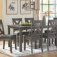 Caitbrook - Gray - Rect Drm Table Set (Set of 7)