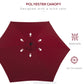 8.5FT Patio Umbrella, Round Garden Parasol with 6 Ribs, Market Sunshade Tilt Canopy w/ Crank Handle for Outdoor, Wine Red