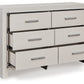 Zyniden - Silver - Six Drawer Dresser