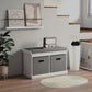 Cushioned Shoe Storage Bench with 2 Fabric Drawers - White