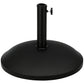 55 lbs Cement Round Umbrella Base Holder 20" Heavy Duty Parasol Stand for Patio, Outdoor, Backyard, Black