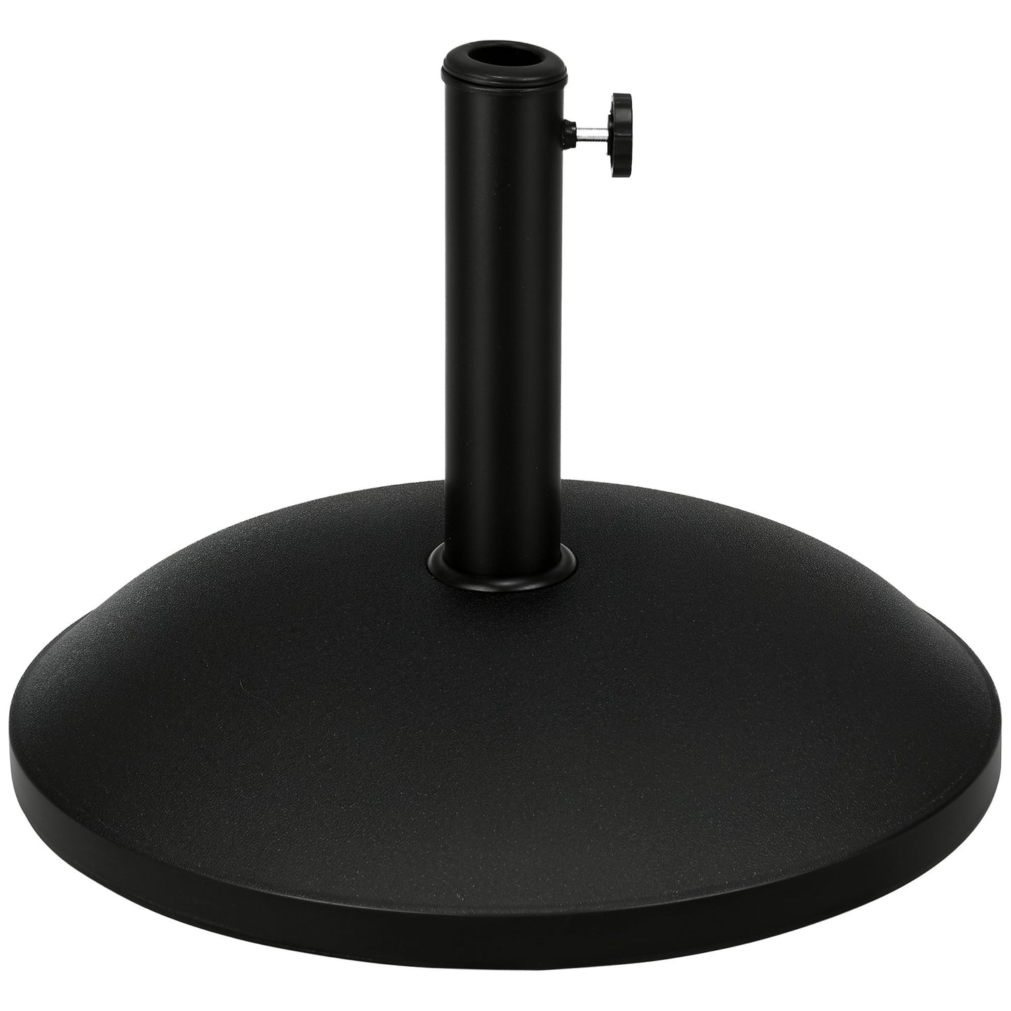 55 lbs Cement Round Umbrella Base Holder 20" Heavy Duty Parasol Stand for Patio, Outdoor, Backyard, Black