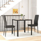 3-Piece Glass Dining Table Set - Black